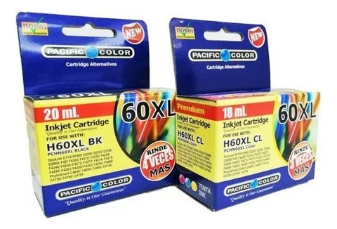 60xl Pack 1 Negro 1color Cartucho Tinta Compatible