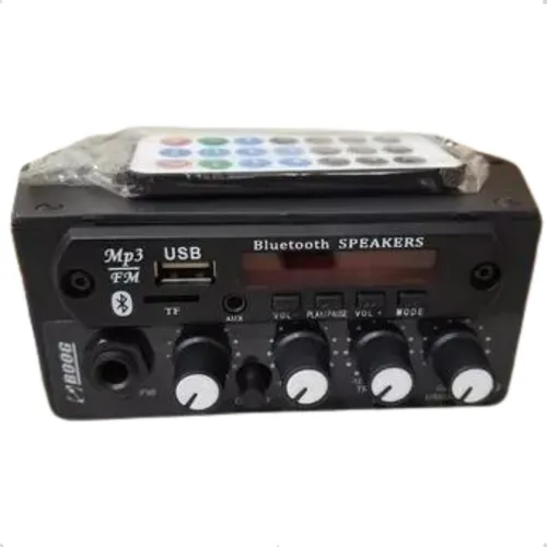 Mezclador Bluetooth Boog 12v Fm + para micrófono de sonido de coche, color negro