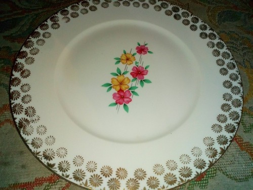 Plato De Porcelana F En Perfecto Estado Dibujo De Flores Cen