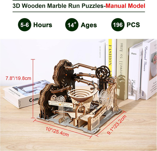 Rompecabezas De Madera Hallisun 3d Para Adultos, Marble M...