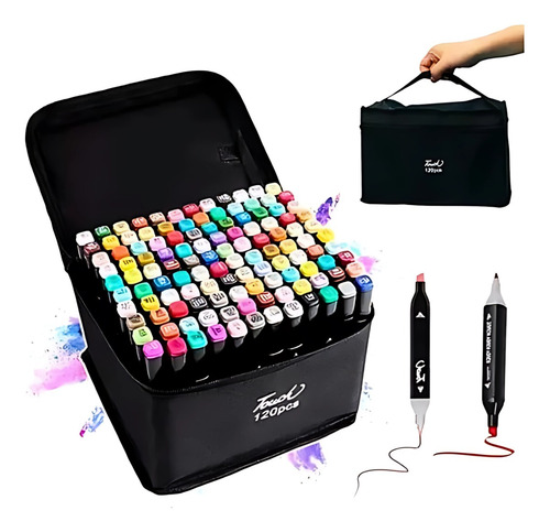 Marcadores Profesionales Touch Punta Doble X120 Colores