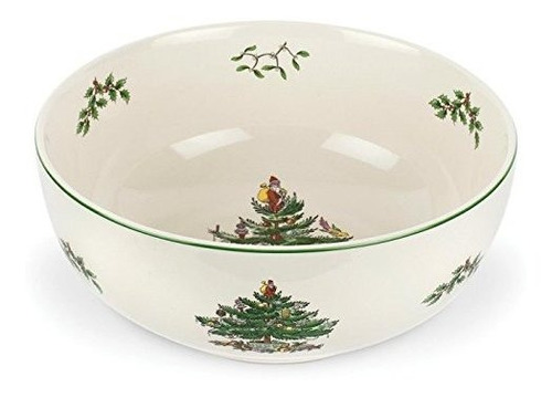 Spode Árbol De Navidad De Tazón, De 9 Pulgadas.