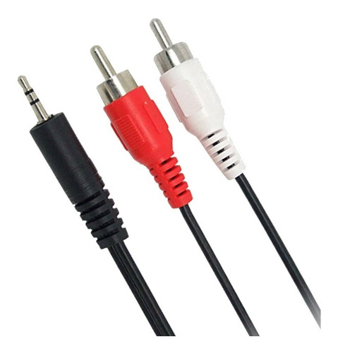  Cable Audio Plug 3.5mm Macho A 2 Rca Macho 1.5mts