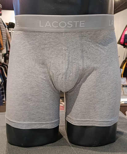 Boxer Lacoste 3 Pzs. Mod. 6h3420-51 Negro, Gris, Blanco