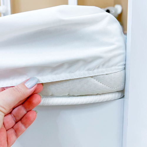 Protetor De Colchão Mini Cama Impermeável Com Elástico - Bra Cor Branco Tamanho Do Colchão Solteiro