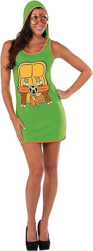 Rubie S Costume Co Tmnt Vestido Con Capucha Para Mujer