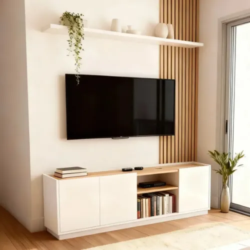 Rack Moscou Para Sala Tv Até 55 Polegadas Homes - R$ 375,99