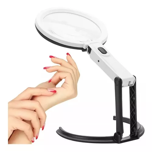 Lupa Led con Pedestal o Lámpara para Estética Manicure - Cosmeticaval