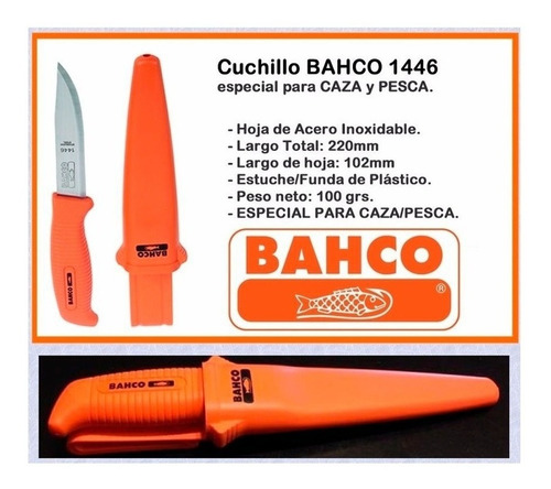 Imagen 4 de 4 de Cuchillo Bahco 1446 Caza Pesca Camping Electricidad