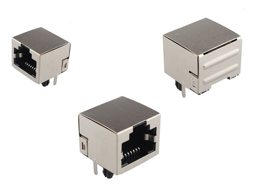 Conector Rj45 Para Soldar, 8 Pines, Ángulo Recto, 5 Piezas