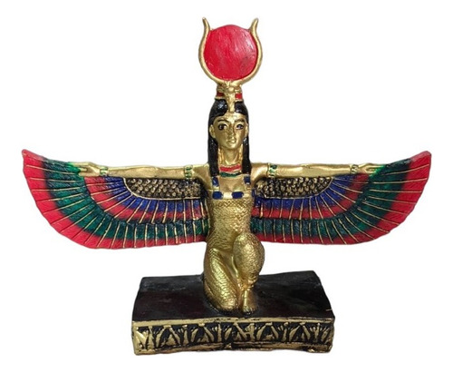 Figura Diosa Isis Egipcio Alas Abiertas Para Decoración 