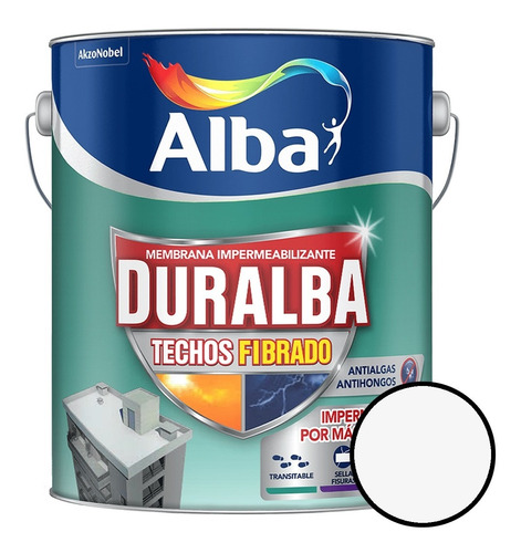 Duralba Techos Fibrado Blanco Impermeabilizante X20 Caporaso