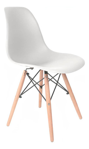 Kit 6 Cadeiras De Jantar Charles Eiffel Eames Seat&co Estrutura Da Cadeira Branco