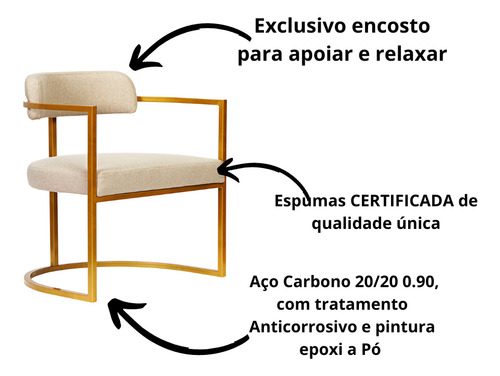 Cadeira Poltrona Sala Jantar Penteadeira Quarto Luxo