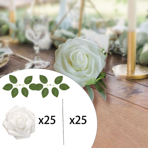 25pcs Flowers Artificial Roses Roses, Decoração De