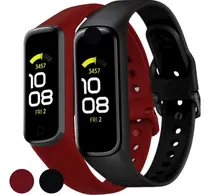 Comprar Kit 2 Pulseiras Para Galaxy Fit2 R220 Sm-r220 Preto E Vinho