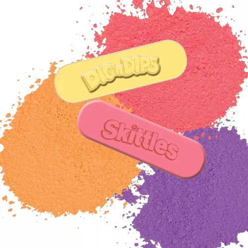 4 Bolsitas Dulce En Polvo + 2 Palitos Skittles Pascua Easter