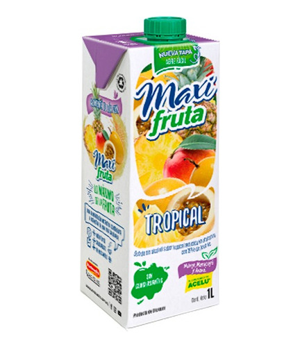 Jugo Maxi Fruta 1 Litro Sabor Tropical Pack X12