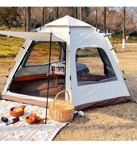 Carpa Automática Hexagonal Para 6 Personas 240x280x160