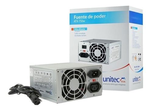 Fuente de poder para PC Unitec ATX-750W 750W