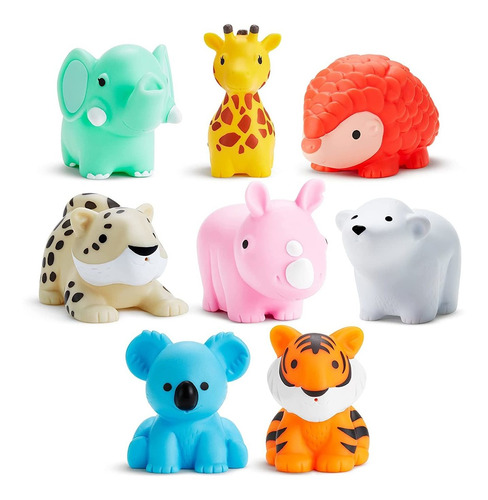 Juguete De Baño Munchkin Wild Animal Squirts, Paquete De 8