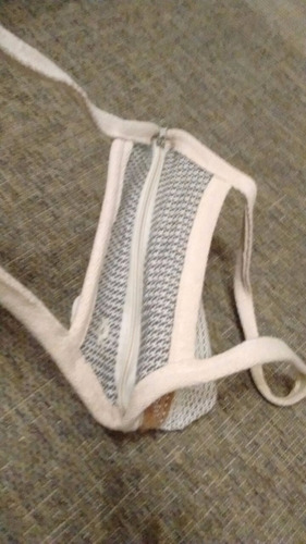 Cartera Tipo Bolso, Tejido Con Cierre