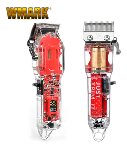 Imagem 3 de 5 de Maquina De Cortar Cabelo Wmark Ng407 Com Base Lamina C7 Neon