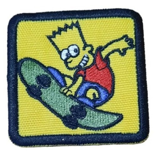 Aplique Bart Simpson Parche Bordado Para Coser