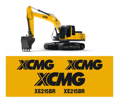 Kit Adesivos Compatível Faixa Escavadeira Xcmg F158