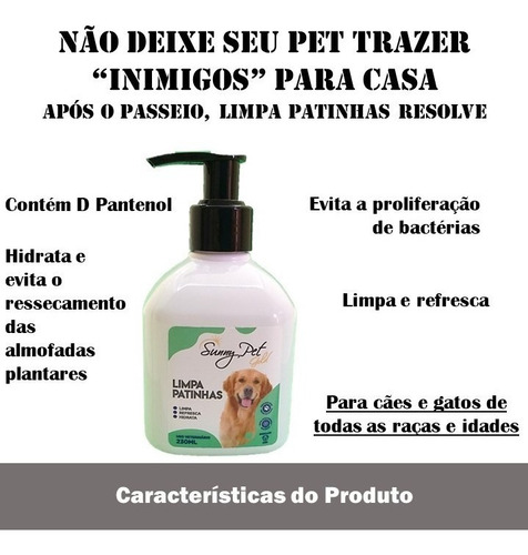 Imagem 2 de 6 de Limpador De Patinhas Para Cães E Gatos De Todas Raças 230ml