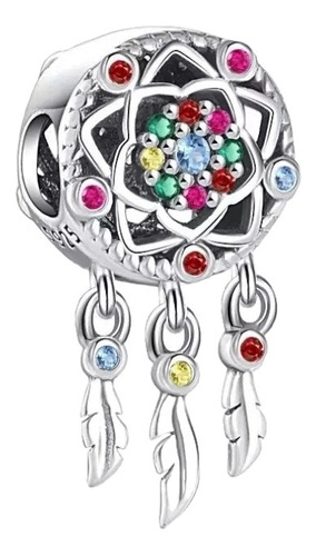 Charm Atrapasueños Multicolor Plata De Ley S925