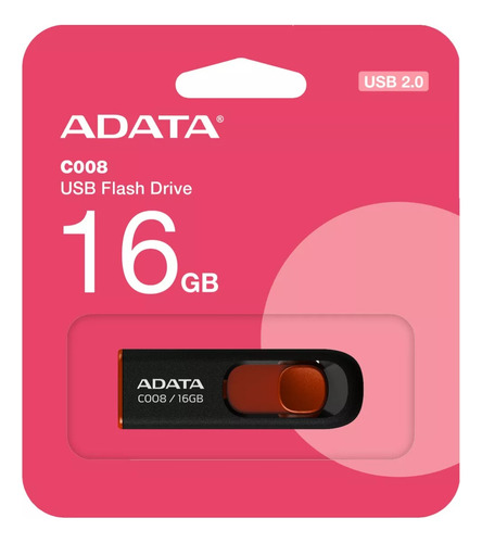 Adata C008 Pendrive 16gb Con Usb 2.0 Negro