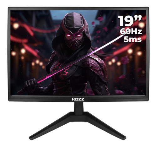 Monitor KOZZ com ecrã de 19", cor preta