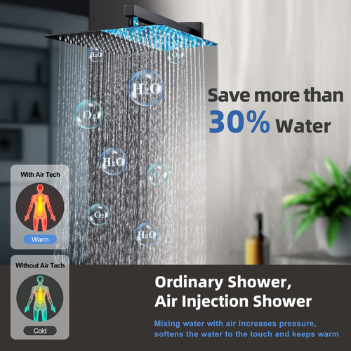 Regadera Cuadrada Y Monomando Para Baño - Ducha Empotrados