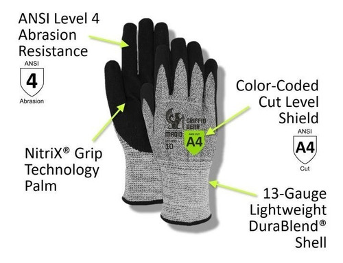 Pares De Guantes Anticorte Tecnología Nitrix Grip,flexible