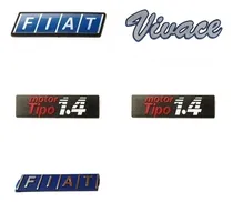 Comprar Kit X 5 Insignias Parrilla Baúl Laterales Fiat 147 Vivace