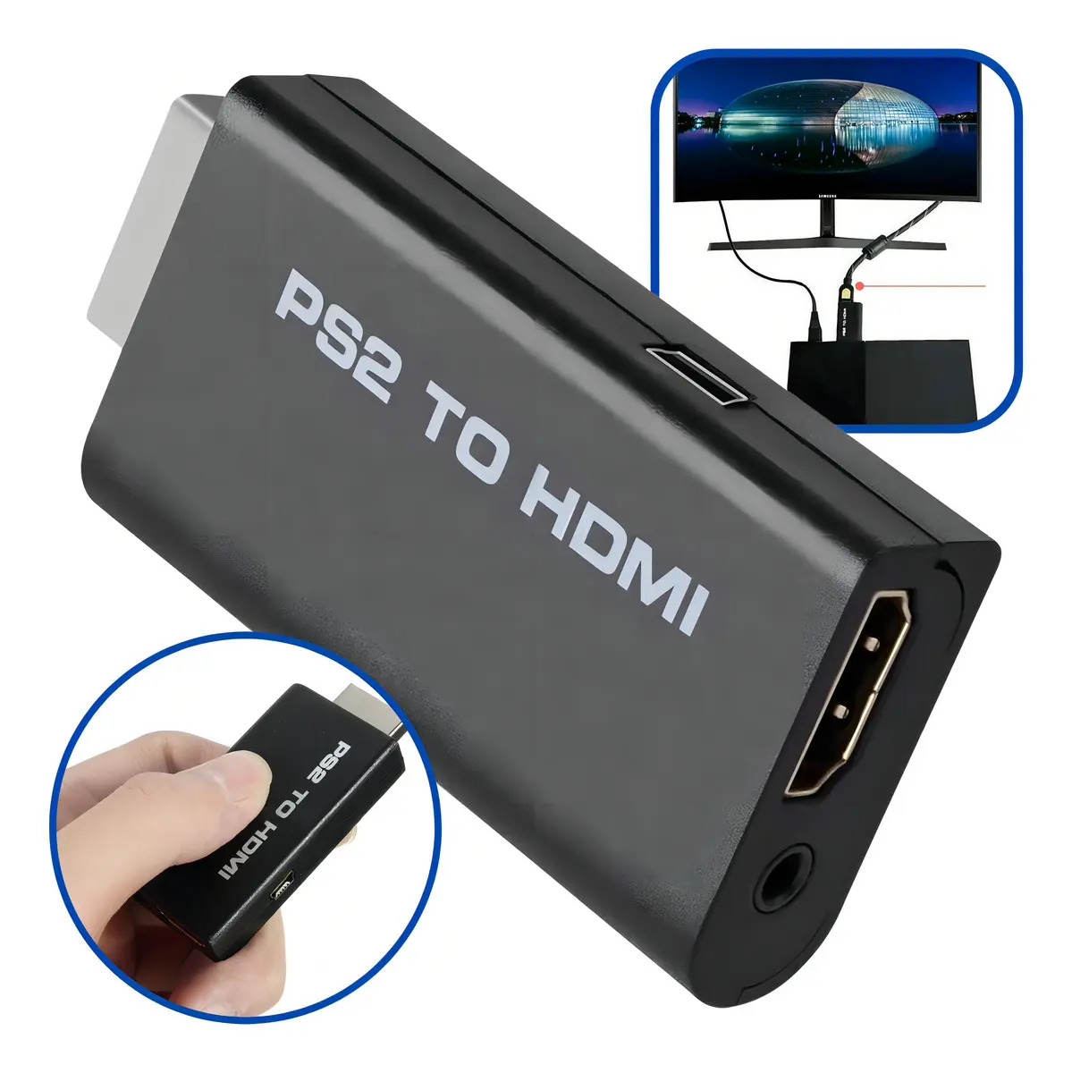 Adaptador Conversor Audio Vídeo Av Para Cabo Hdmi