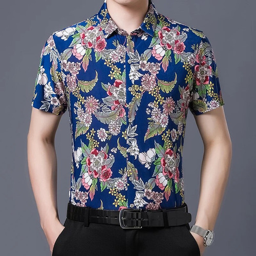 Ropa Estampada Floral Masculina Con Estampado Casual De Vera