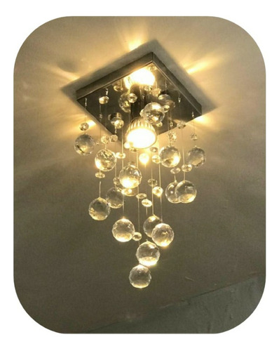 Lustre Em Cristais Quarto Corredor Hall Sacada