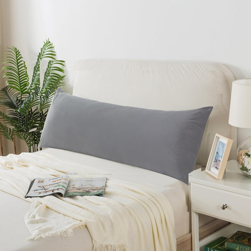 Almohada Corporal Gris Viscoelástica Para Dormir De Lado
