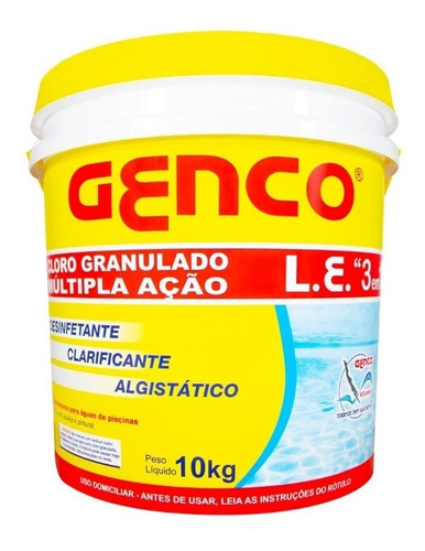 Cloro Genco Le Multi-ação 3 Em 1 10kg