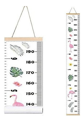 Miaro Tabla De Crecimiento Para Ninos Marco De Madera Tela