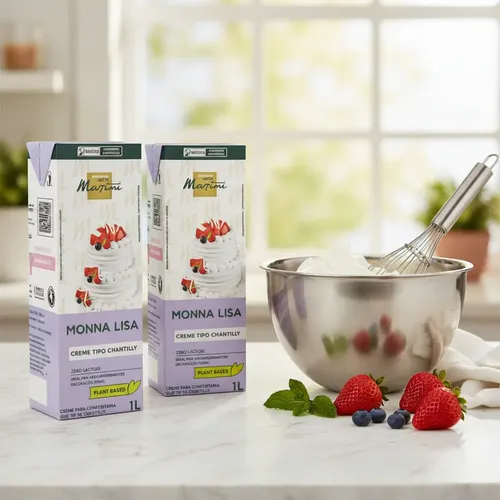 Kit 3 Creme Chantilly Vegano Monna Lisa 1l Master Martini