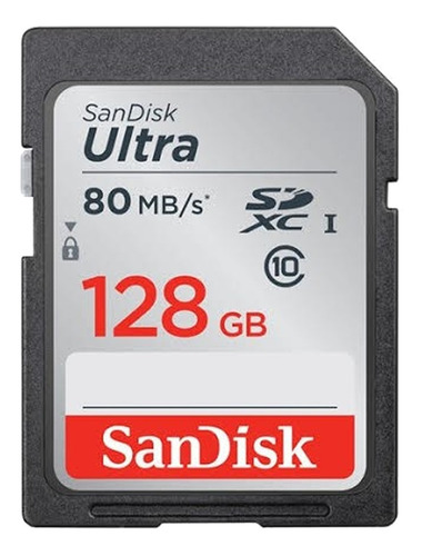 Cartão Memoria Sdxc Ultra 80mb/s Classe 10 128gb Sd Original