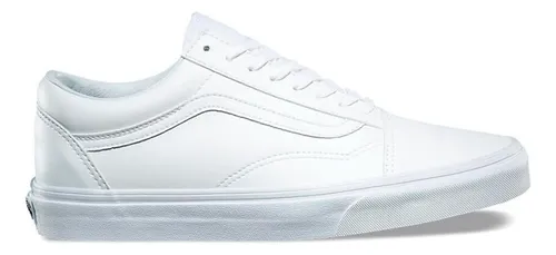 Vans old skool blancos de piel new arrivals