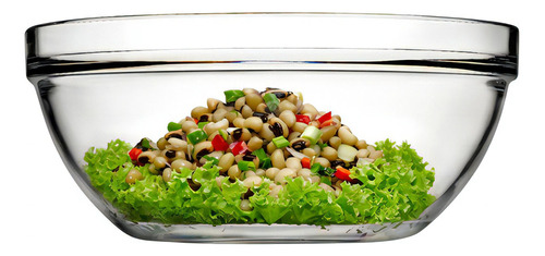 Tazón Bowl Ensaladera De Vidrio Para Cocina 5.5 L Color Transparente