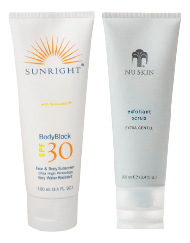 Nuskin Exfoliante Scrub Y Sunright Nu Skin Facial Kit Sp