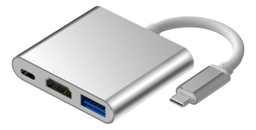 Hub Adaptador Tipo-c 3 En 1 Thunderbolt 3 Para Mac / Windows