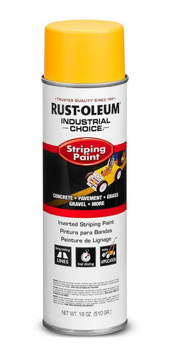 Rust-oleum Pintura Para Rayas En Invertido - Amarilla -6/paq