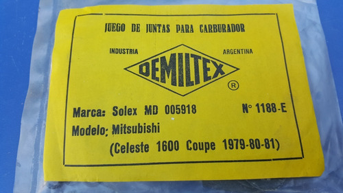 Mitsubishi Celeste Coupe Junta Carburador 1600 79 80 81